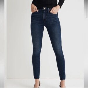 Nwot Madewell 10" High-Rise Skinny Jeans Kingston Wash